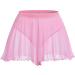 Women's Mesh Sheer High Waist Ruffle Booty Shorts - Pink | Perfect for Rave, Yoga, Dance & Workout - Buy Online on SooperMarket.com