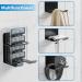 Pickspiff Razor Holder with Refill Pack - Self-Adhesive Stainless Steel Hooks for Bathroom & Shower Accessories - Black 2 Pieces - Buy Online on SooperMarket.com
