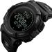 Mens Military Digital Sports Watch with Survival Compass | 50M Waterproof, 3 Alarm, Stopwatch | Black - Buy Online on SooperMarket.com