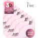 Natural Look Half False Wispy 3D Faux Mink Lashes - 7 Pairs C03 Pack | Clear Band Half Eyelashes in Various Lengths (6MM-15MM) - Buy Online on SooperMarket.com