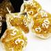 Haxtec Glitter DND Dice Set 7PCS Polyhedral D D Dice for Roleplaying Dice Games as Dungeons and Dragons-Gold Glitter Dice Glitter Core-gold