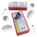 Red Suricata Curved Knit Blocking Combs   Set of 25 Curved Edge Blockers for Blocking Knitting & Crochet Projects   Extra 100 T pins   use with Blocking Mats - Patent Pending (25 Blockers - 2 sizes)