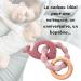 Ernestine Pink Whale Baby Bite Ring - BPA-Free Wood & Silicone | Montessori Teething Toy & Gift for Newborns - Buy Online on SooperMarket.com