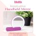 BLUSHLY Ultra-Bright Flip Out Halo Compact Mirror - Travel & Back to School Hand Mirror with 18 LED Lights - Distortion-Free, Grey - 4.25 x 0.75 Inches - Buy Online on SooperMarket.com
