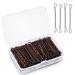 Hairpins 150 Pieces Wave Shape Hair Clips Metal Bobby Pins Hairpin Set for Children Girls Hair Accessories Hair Salon (Brown)