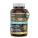 Herba L-Glutamine Capsules 750mg 180 Vegetable Capsules | 3 000mg Per Serving | Free Form L Glutamine Supplement | NPN from Health Canada | Made & 3rd Party Tested in Canada