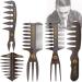 Noverlife 5PCS Men's Pompadour Hairstyling Combs - Professional Wide Teeth Texture Comb Set for Slicked Back Hairstyle - Buy Online on SooperMarket.com