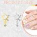 30-Piece Star Nail Charms Set - Gold & Silver 3D Rhinestone Alloy Charms for Women and Girls - DIY Nail Art Supplies - Buy Online on SooperMarket.com