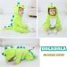 Doladola Baby Hooded Dinosaur Romper | 18-24 Months Emerald Green Onesie - Buy Online on SooperMarket.com