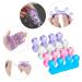 Molain 8 Pack Gel Nail Polish Toe Spacers - Silicone Separators for Overlapping Toes Hammer Toe Relief - Transparent Pink Blue & Purple - Buy Online on SooperMarket.com