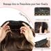 Invisible Wire Hair Extension Clip - Natural Wavy Synthetic Hair, Adjustable Size, 2 Secure Clips, Long Curly Secret Hair Piece - 20 inch Bright Bronde Highlights - Buy Online on SooperMarket.com