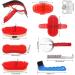 BREUAILY Horse Grooming Kit 10pcs Professional Horse Soft Massage Brush Kit Portable Horse Cleaning Tool Kit Horse Hair Brush Curry Comb Hoof Pick for Horse Cow Pony - Buy Online on SooperMarket.com