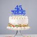 Cyodoos 1 Pcs 45th Sapphire Years Anniversary Cake Toppers 45th Sapphire Years Anniversary Heart Cake Decoration Celebration Party Supplies Birthday Party Decoration blue - Buy Online on SooperMarket.com