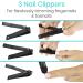 Vive Nail Clipper Set (15 Piece) - Manicure and Pedicure Tools for Men and Women - Includes File, Cuticle Trimmer, Tweezers, and Ear Pick - Black - Buy Online on SooperMarket.com