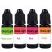 Ghost Light UV Resin 7 Glow in Dark Color Options Colors UV Resin Excellent for Making Luminous Flies, Hot Spots, Trigger Points, Thin Layers 10ml/0.35oz x 4 Red+Orange+Pink+Apple Green