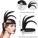 WLLHYF Feather Headwear Feather Headband Flapper Headpiece Head Wear Fashion Soft and Comfortable Hair Bows Hair 1920s Accessories for Kids Girls Party Decoration (Silver Tassel Black Feather) - Buy Online on SooperMarket.com