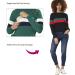 Happy Mama Women's Maternity Nursing Zipped Sweatshirt Striped Jumper 1110 - Grey Melange Size 16 - Buy Online on SooperMarket.com