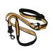 Kurgo Quantum 6-in-1 Dog Leash Multi-Use Dog Lead for Walking & Running Adjustable Hands-Free Option Black/Orange