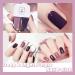 Purple Nail Polish 2 in 1 Quick Dry & Long Lasting Nail Varnish Water Based Breathable Natural Nail Polish No Need Baking Pearl Nail Polish Nail Paint for DIY Nail Art Violet - Buy Online on SooperMarket.com