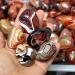 Crystal Rough Gift for Family Natural Banded Agate Stone Madagascar Good Luck Raw Gemstone Body Heathy Specimen Beautiful Collection Gifts Lucky Stone (Color : 1pc Pendant) - Buy Online on SooperMarket.com