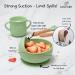Bebefant Silicone Baby Weaning Set | Suction Bowl, Plate, Cup, Bib, Cutlery | Baby Led Weaning 6-Piece Set - Green - Buy Online on SooperMarket.com