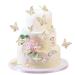 Blumomon 30 pieces 3D butterfly cake topper decorations colored gold rim mixed size butterfly cupcake tops picks wedding baby shower party wedding day birthday party cupcake decoration butterfly-4