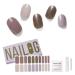 NAILOG Semi Cured Nail Strips, Long Lasting Gel Nail Strips¦Buy 3 Get 1 UV Lamp¦Salon-Quality Gel Nail Stickers for Women(20 Peices), Extra-Long Nail Wraps with Glossy Gel Finishing¦Last Night
