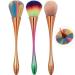 3 Pieces Large Powder Mineral Brushes Nail Design Dust Brush Soft Fluffy Makeup Brushes Makeup Foundation Brushes Kabuki Makeup Brushes Colorful Blush Loose Powder Brushes for Daily Makeup 3 Colors