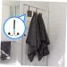 NAMOARLY 2pcs Double Hook Wall Mounted Clothes Rack Door Clothes Hangers Punch- Hook Back Door Nail 14x9cm Black - Buy Online on SooperMarket.com