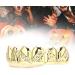 Metal Teeth Brace Portable Stable and Firm Light Weight Easy To Wear Hip Hop Brace for Men and Women for Upper Teeth for Most Tooth Sizes(Gold) - Buy Online on SooperMarket.com