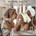 Jseng Microfiber Hair Towel Wrap for Women - Fast Drying Turbans with Cute Bowtie | 2 Packs for Curly Long Wet Hair - Cream & Brown - Buy Online on SooperMarket.com