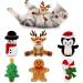 Christmas Catnip Toys Cat Chew Toy Bite Resistant Catnip Toys for Cats Catnip Filled Cat Teething Toy Festive Holiday Cat Lover Gift
