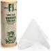 COM-FOUR kitchen roll powerful bamboo all-purpose towels reusable 24 sheets per roll washable household cloths environmentally friendly natural product (1 roll of 24 sheets-white)