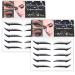 Glitter Eyeliner Stickers 10 Pairs Reusable Eyeliner Sticker with Crystal Waterproof Instant Adhesive Stick on Eyeliner for Dress Up Party Supplies (Silver)