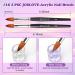 JOSLOVE 2PCS Size 16 Kolinsky Acrylic Nail Brushes | Acrylic Application | Pure Sable Hair | Wooden Handle - Buy Online on SooperMarket.com