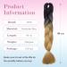 Tess Braids Extensions - 60 cm Jumbo Kanecalon Ombre Hair Braids (3 Pack) #23 Medium Blonde/Black for Stunning Box Braids - Buy Online on SooperMarket.com