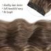 Light Brown Clip in Hair Extensions with Golden Highlights - Long Wavy Synthetic Fiber Hair Pieces for Women - Buy Online on SooperMarket.com