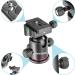 NEEWER 360 Panoramic Tripod Ball Head with Arca-Type Plate - Max Load 17.6lb - for DSLR Camera, Camcorder - Red / Black - Buy Online on SooperMarket.com