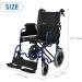 LIVINGbasics Light Weight Transport Wheelchair With Hand Brakes 17.7-Inch Wide Seat Foldable Support Weight Upto 220 Lbs - Buy Online on SooperMarket.com