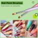 Saviland 8pcs Nail Art Brushes Set - Color Handle Gel Polish Painting Tools for Salon & DIY Manicure - Nail Extension Gel Brush, Liner Brush, Dotting Pen - Buy Online on SooperMarket.com