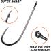 Buy 100PC Fishing Bait with Barbs & 2 Bait Holders - Durable Hard Steel Long Shaft Hooks Jig-Fishing 4/0 - International Shipping Available - Buy Online on SooperMarket.com
