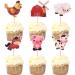 24 pieces farm animal birthday tortendendeko farm animal cupcake topers barn animals farm theme theme cow muffin decoration baby shower children birthday party cake decorations accessories