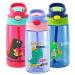 ROISDIYI Kids Water Bottle with Straw for School Tritan Leak Proof 16 OZ Toddler Water Bottle BPA-Free Spout Lid for Boys & Girls Purple 1 Pack