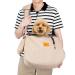 Ownpet's dog carrier bag large dog bag up to 11kg sling dog turnable and free-handed dog bag with adjustable belt and shoulder pad for outdoor M (7-11kg) beige