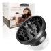 Hair Dryer Diffuser Attachment Universal Adjustable Professional Salon Tool for Curly Hair Fits Most Kinds of Blow Dryer Diameter 4.3-6.5CM Black