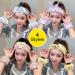 Kawaii Purple Spa Headband and Wristband Set for Women and Girls - Soft Skincare and Makeup Hairband for Face Washing, Bath, Shower, and Beauty - Buy Online on SooperMarket.com