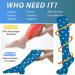 Buy Actinput Compression Stockings for Men & Women - 4 Pairs Colorful Support Socks for Sports Travel & Nursing - Blue S-M - Buy Online on SooperMarket.com