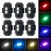 LECART 6 Pcs LED Aircraft Strobe Lights Rechargeable Mini Led Light 7 Colors Led Anti Collision Strobe Light Motorcycle Night Riding Flashing Light for Car / E-Bike / Drone / RC Boat / Bicycle