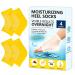 Moisturizing Gel Heel Socks for Dry Cracked Feet - 2 Pairs - Spa Socks for Cracked Heel Treatment - Heal Dry Heels - Night Care Skin - Foot Care for Women & Men (Regular Yellow) Yellow/Regular