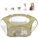 Pawaboo Small Animals Playpen, Waterproof Small Pet Cage Tent with Large Breathable Cover, Pop-up & Foldable Indoor/Outdoor Fence for Kitten/Puppy/Guinea Pig/Rabbits/Hamster/Chinchillas/Hedgehogs Avocado Green